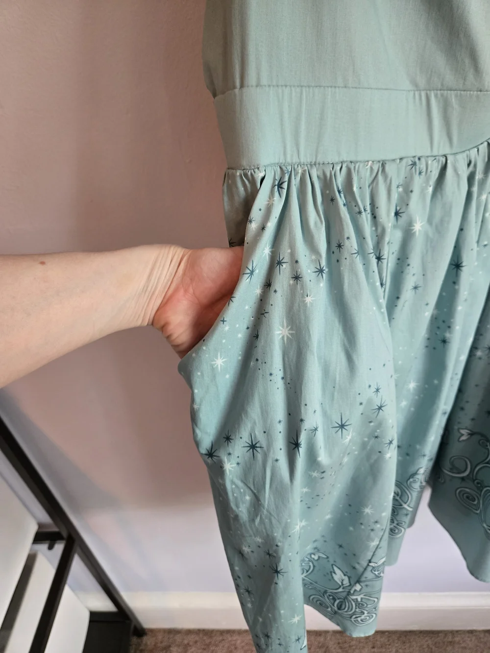 Disney Cinderella Fairy Godmother Tie-Front Midi Dress Skater Dress 2X 18/20 - Picture 5 of 6